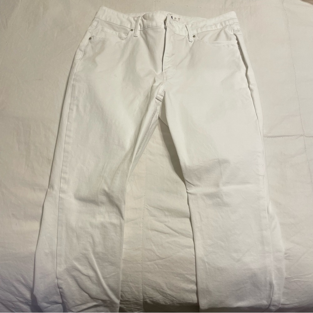 WHBM The Sculpt Skinny Ankle High-Rise Classic White Jeans